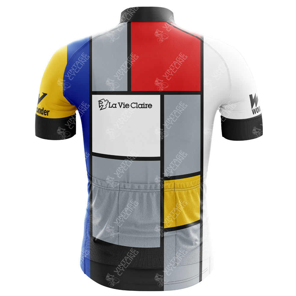 La Vie Claire Short Sleeve Retro Cycling Jersey