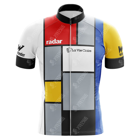 La Vie Claire Short Sleeve Retro Cycling Jersey