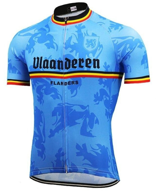 Belgian Vlaanderen Flanders Retro Cycling Jersey