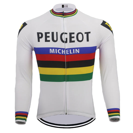 Peugeot BP Michelin Retro Cycling Jersey (with Fleece Option)